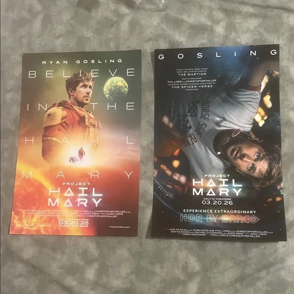 Project Hail Mary BOTH Movie Posters 11.5x17 Ryan Gosling Andy Weir - Picture 1 of 12